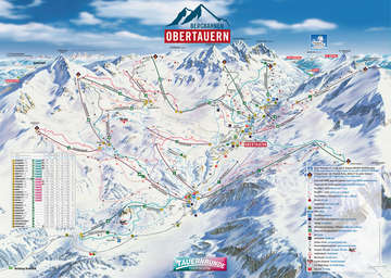 Pistenplan von Obertauern