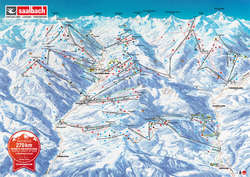 Pistenplan von Saalbach