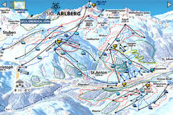 Pistenplan von St. Anton am Arlberg