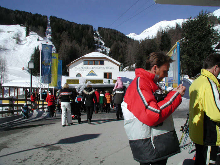 An der Talstation in Serfaus